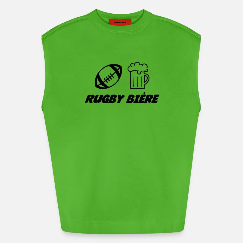 Rugby - Heavyweight Oversized Organic Tank Top Made in EU - Apple Neon