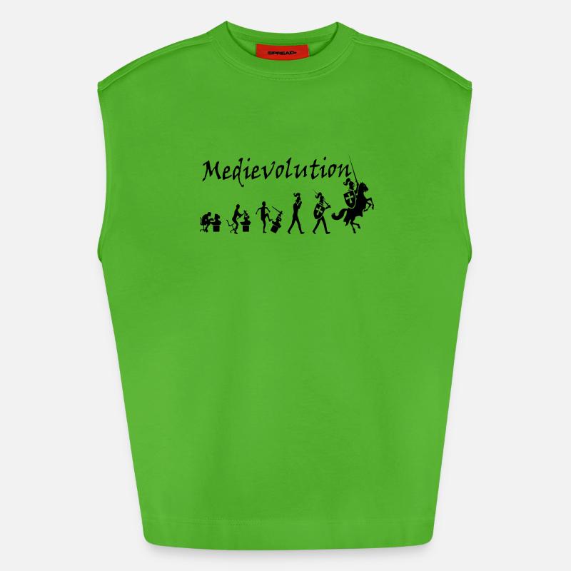 Medievolution – Medieval Evolution - Heavyweight Oversized Organic Tank Top Made in EU - Apple Neon