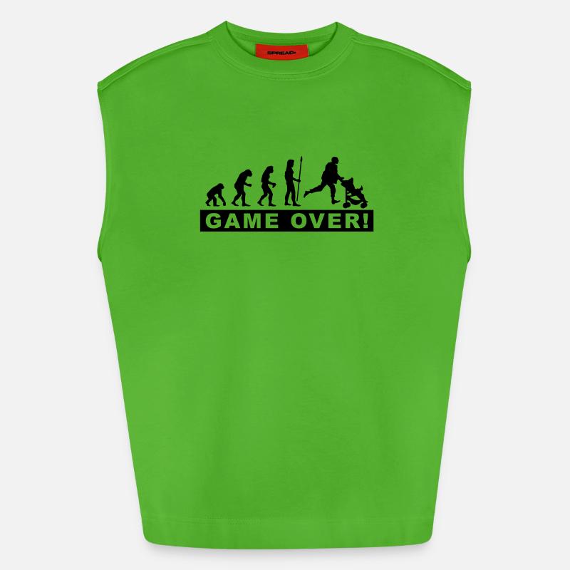 evolution_daddy - Débardeur bio épais oversize fabriqué en UE - Apple Neon