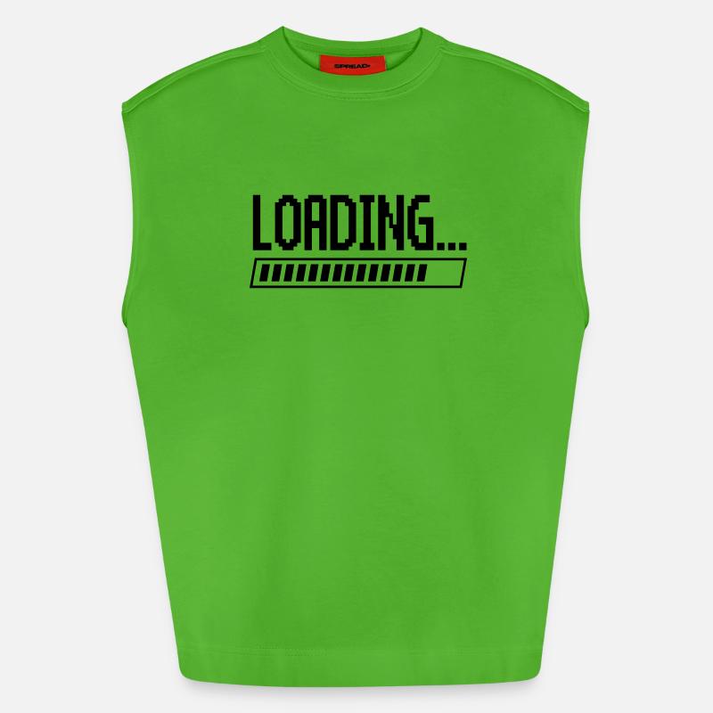 Loading - Heavyweight Oversized Organic Tank Top Made in EU - Apple Neon