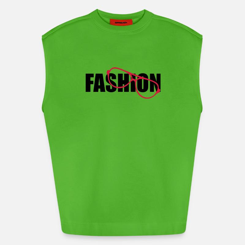 Fashion - Heavyweight Oversized Organic Tank Top Made in EU - Apple Neon