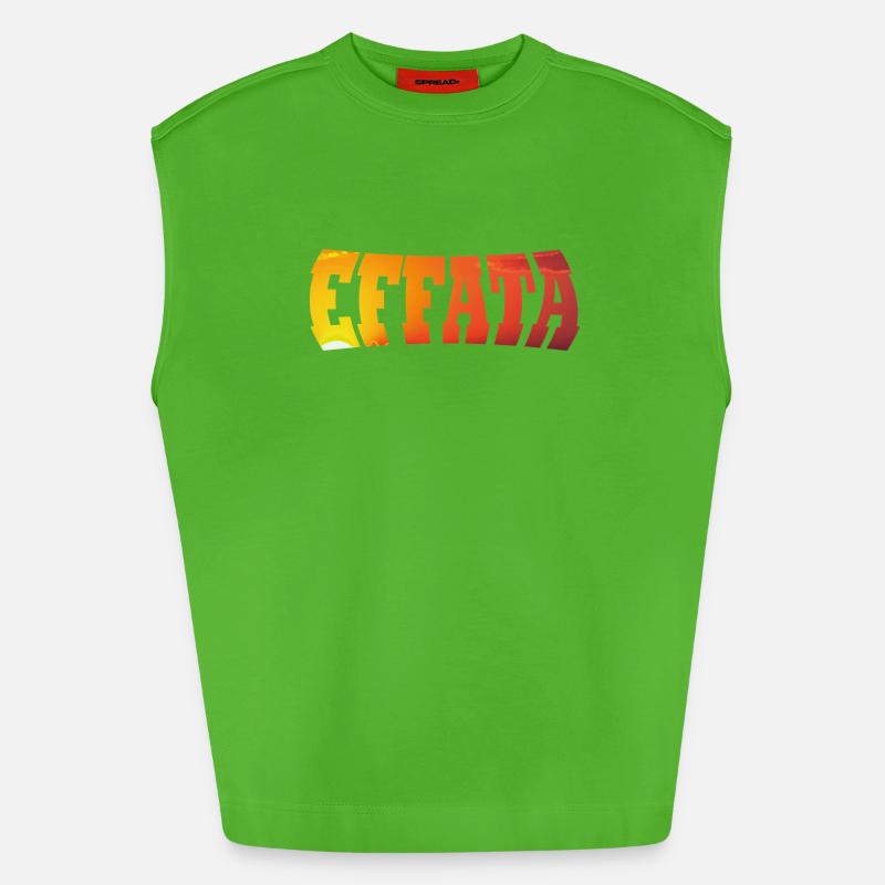 EFFATA - Heavyweight Oversized Organic Tank Top Made in EU - Apple Neon