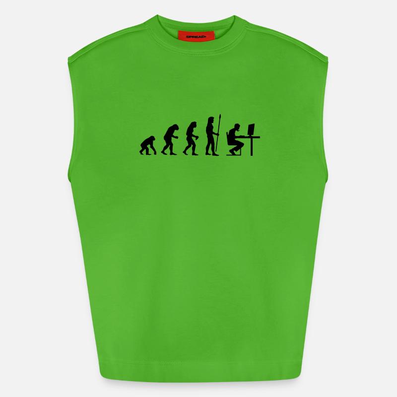 evolution_pc_gamer4 - Débardeur bio épais oversize fabriqué en UE - Apple Neon
