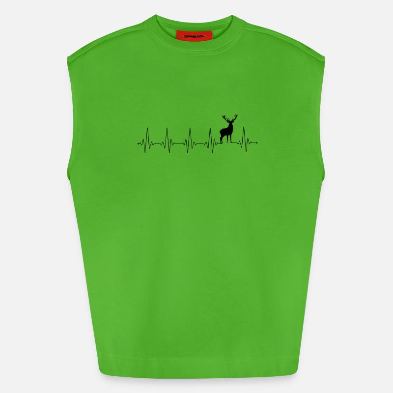 Please Upload Design Image - Heavyweight Oversized Organic Tank Top Made in EU - Apple Neon