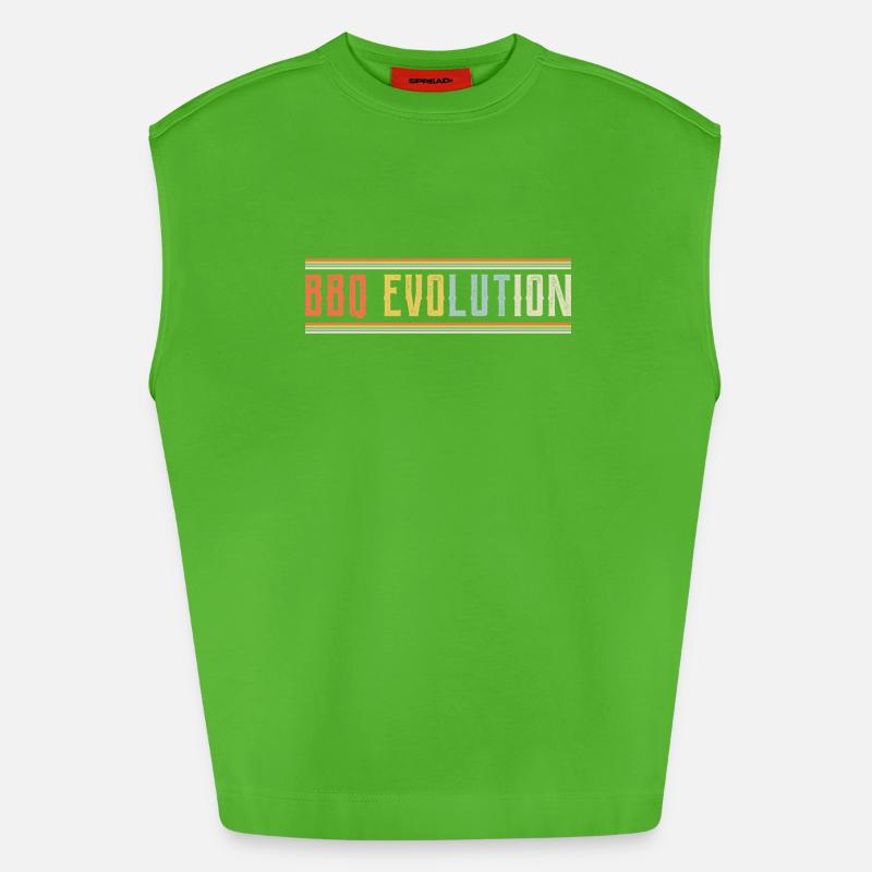 BBQ Evolution Design - Débardeur bio épais oversize fabriqué en UE - Apple Neon