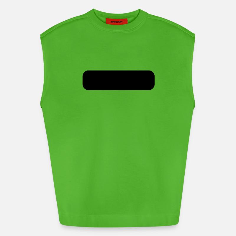 Rounded rectangle - Heavyweight Oversized Organic Tank Top Made in EU - Apple Neon