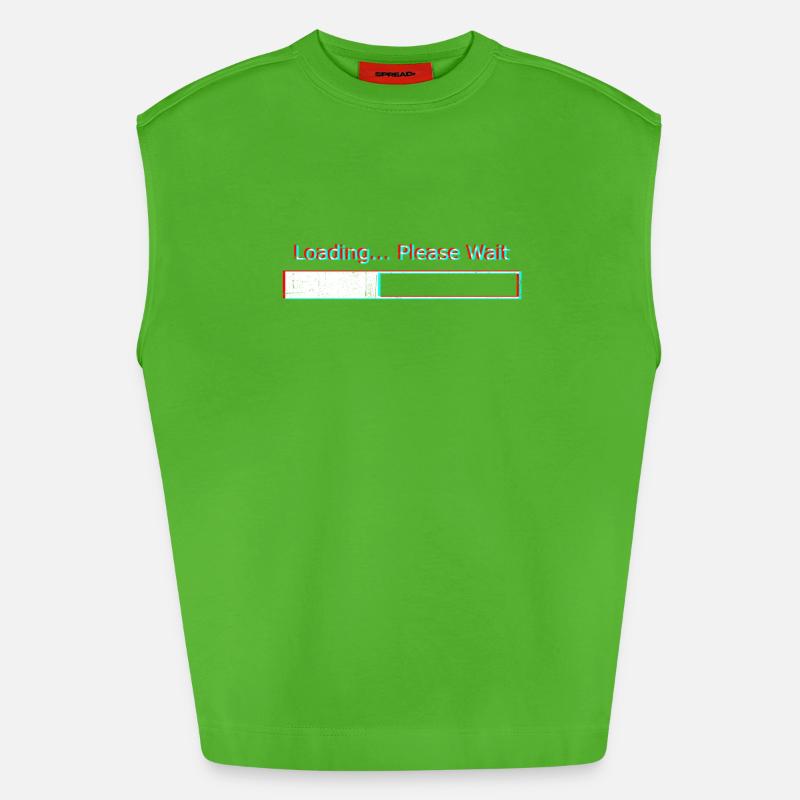 Loading Please wait - Heavyweight Oversized Organic Tank Top Made in EU - Apple Neon