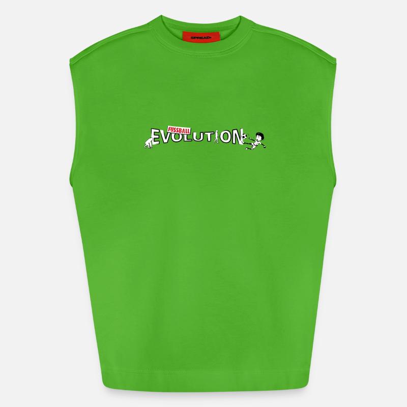 Fussball Evolution | Evolution Design - Heavyweight Oversized Organic Tank Top Made in EU - Apple Neon