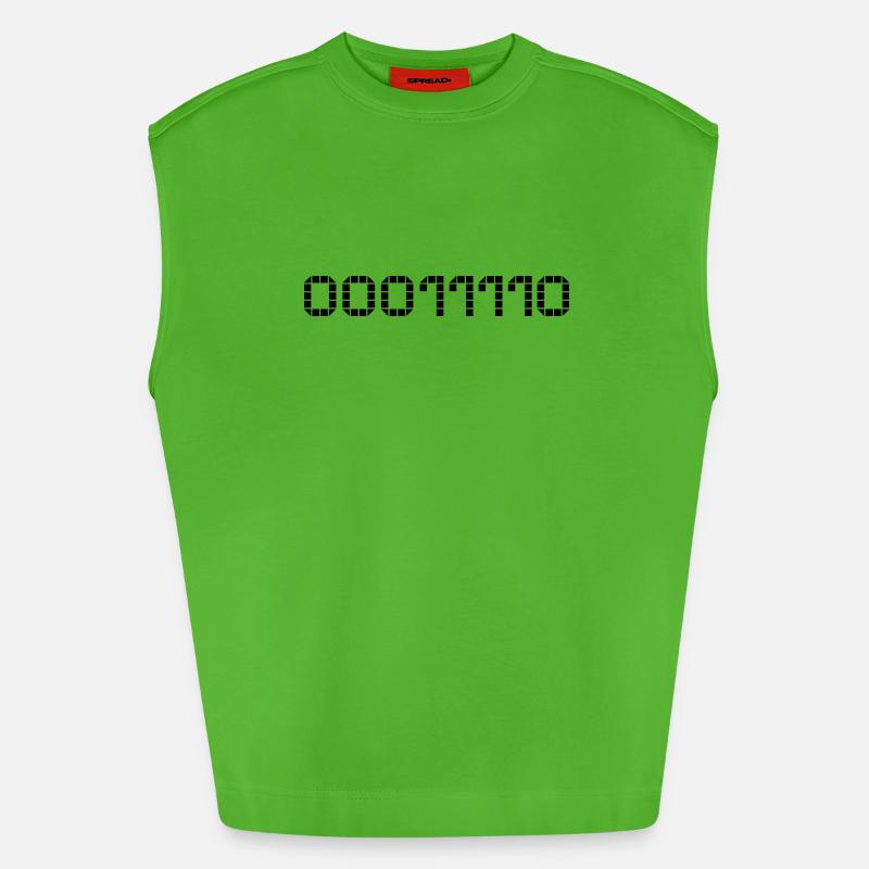 Binary notation - 30 - Heavyweight Oversized Organic Tank Top Made in EU - Apple Neon