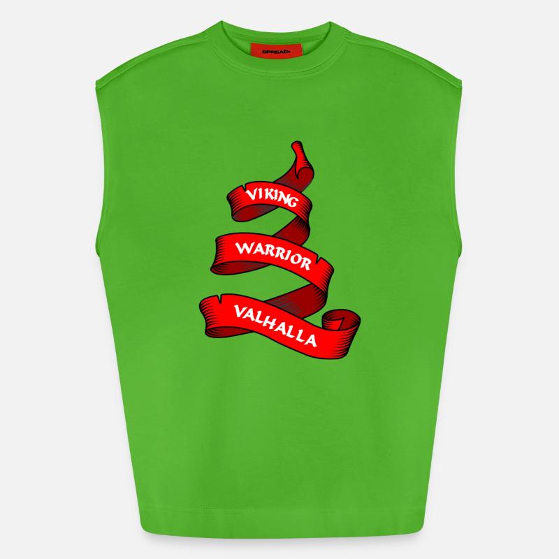 Wikinger Wimpel oder Banner rot - Heavyweight Oversized Organic Tank Top Made in EU - Apple Neon