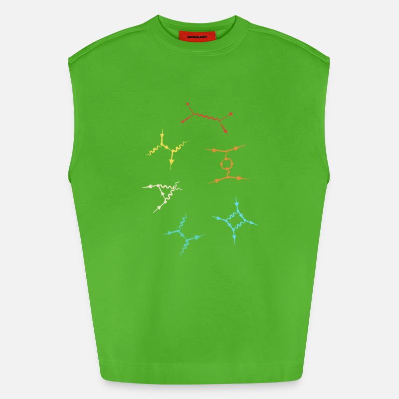 Quantum Physics Quantum Physics Quantum Leap - Heavyweight Oversized Organic Tank Top Made in EU - Apple Neon