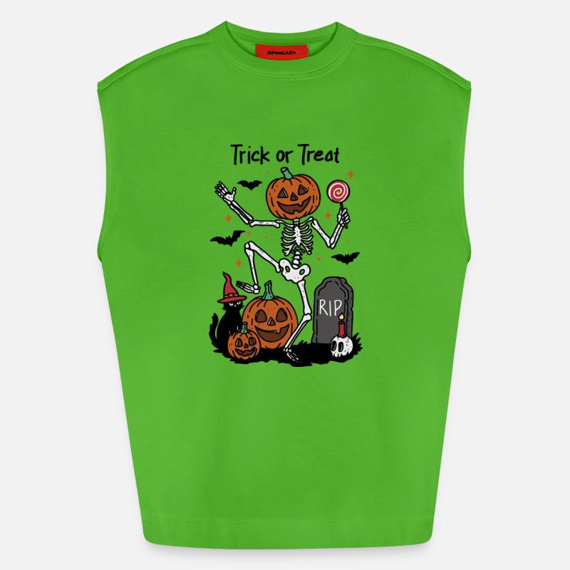 Süßes oder Saures Tanzen - Heavyweight Oversized Organic Tank Top Made in EU - Apple Neon