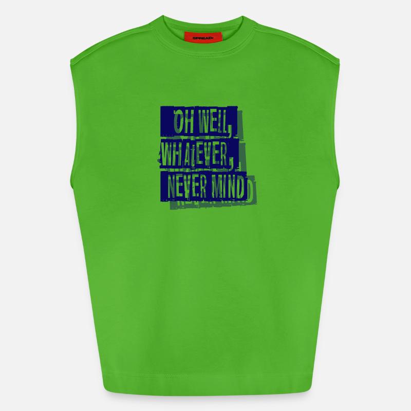 nevermind - Heavyweight Oversized Organic Tank Top Made in EU - Apple Neon