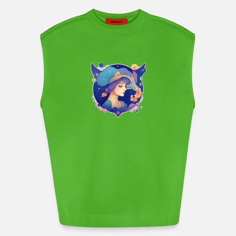 Lady - Heavyweight Oversized Organic Tank Top Made in EU - Apple Neon