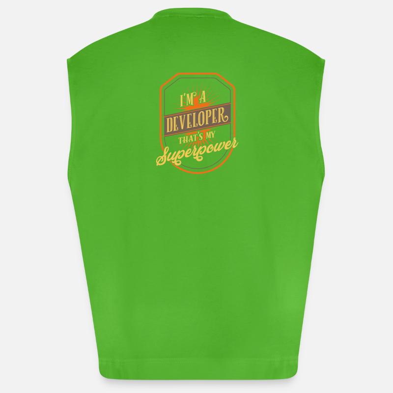 developer - Heavyweight Oversized Organic Tank Top Made in EU - Apple Neon
