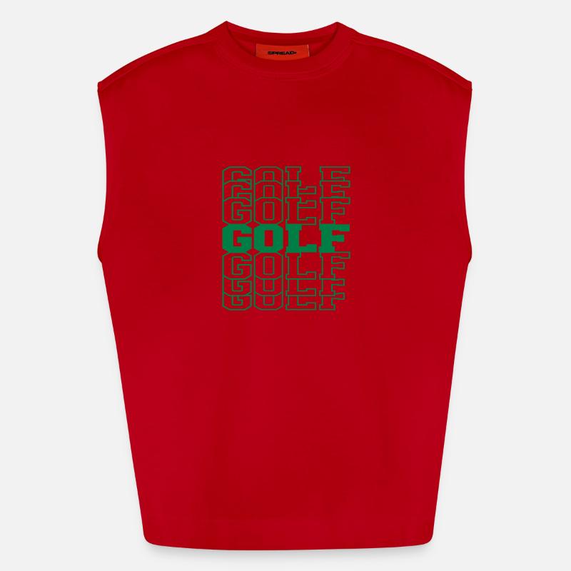 golf - Heavyweight Oversized Organic Tank Top Made in EU - red