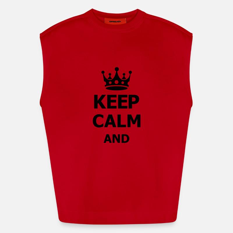 keep calm Heavyweight Oversized Organic Tank Top Made in EU