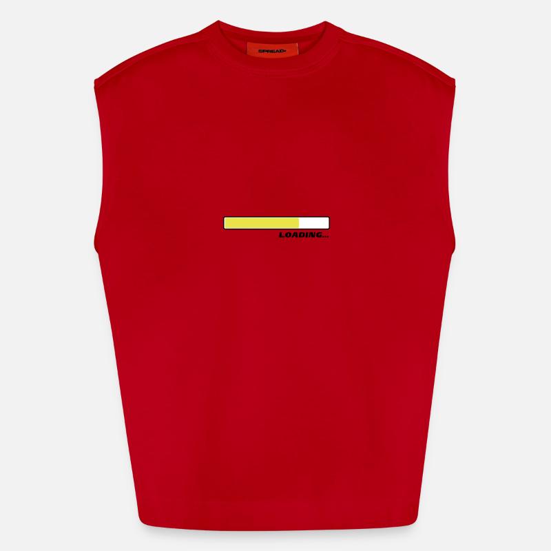 Loading ... Loading beam status 3c - Heavyweight Oversized Organic Tank Top Made in EU - red