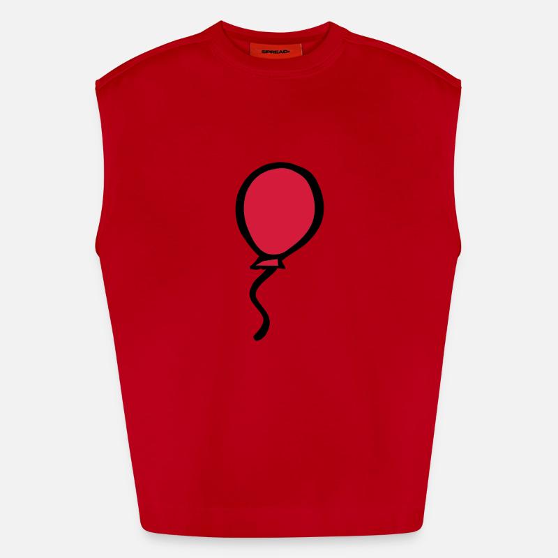Balloon - Heavyweight Oversized Organic Tank Top Made in EU - red