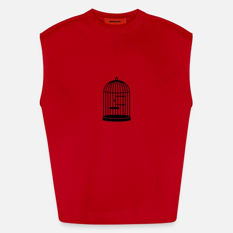 Leerer Käfig / empty cage (, 1c) Heavyweight Oversized Organic Tank Top Made in EU