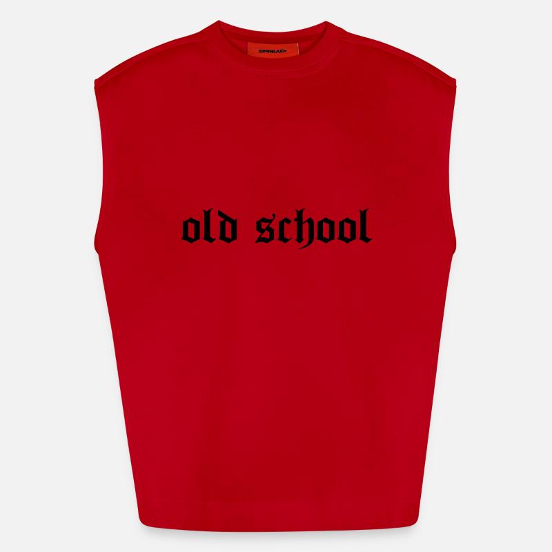 "Old School" Débardeur bio épais oversize fabriqué en UE