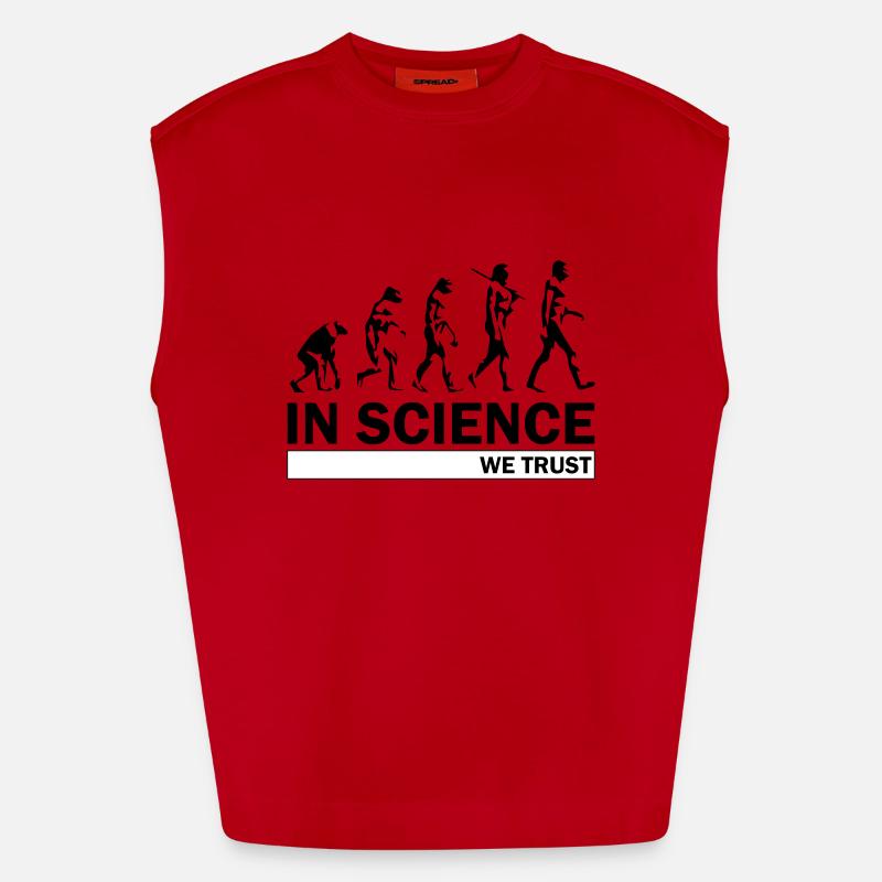Science Evolution - Heavyweight Oversized Organic Tank Top Made in EU - red
