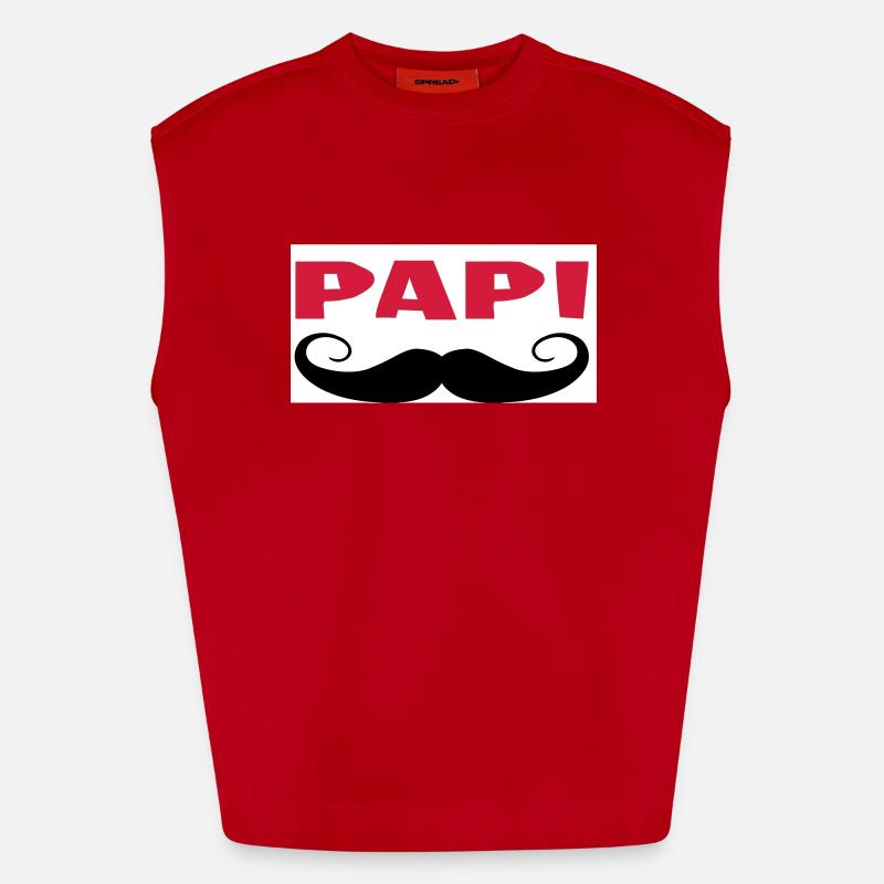 PAPI - Débardeur bio épais oversize fabriqué en UE - rouge