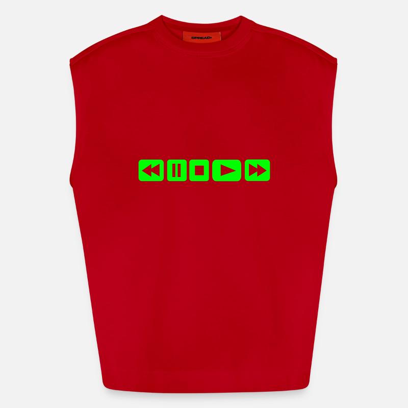 Player - Button - DJ Heavyweight Oversized Organic Tank Top Made in EU