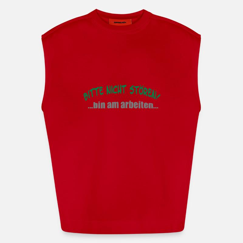 Bitte nicht stören! bin am arbeiten Heavyweight Oversized Organic Tank Top Made in EU
