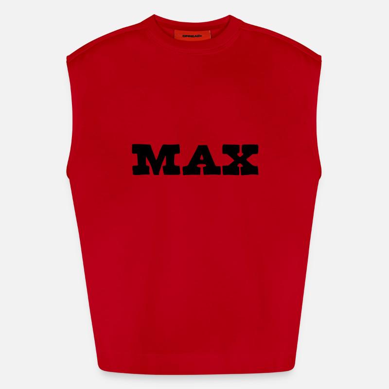 Max First Name Gift Heavyweight Oversized Organic Tank Top Made in EU