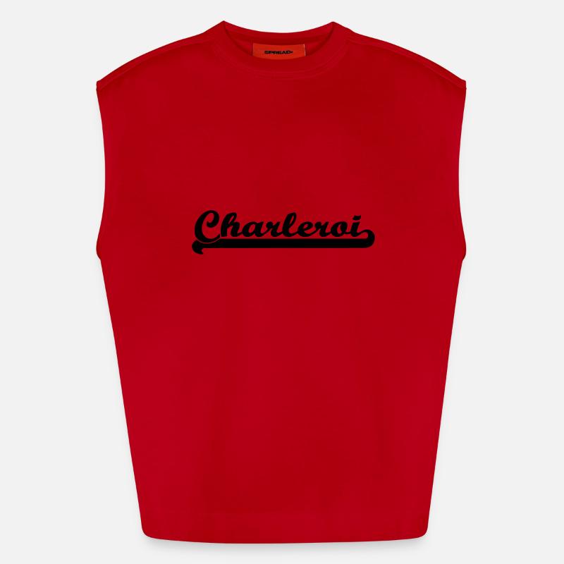 charleroi writing Heavyweight Oversized Organic Tank Top Made in EU