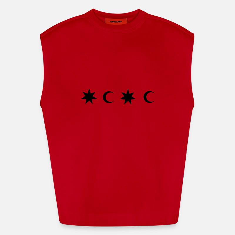 elemente - Heavyweight Oversized Organic Tank Top Made in EU - Rot