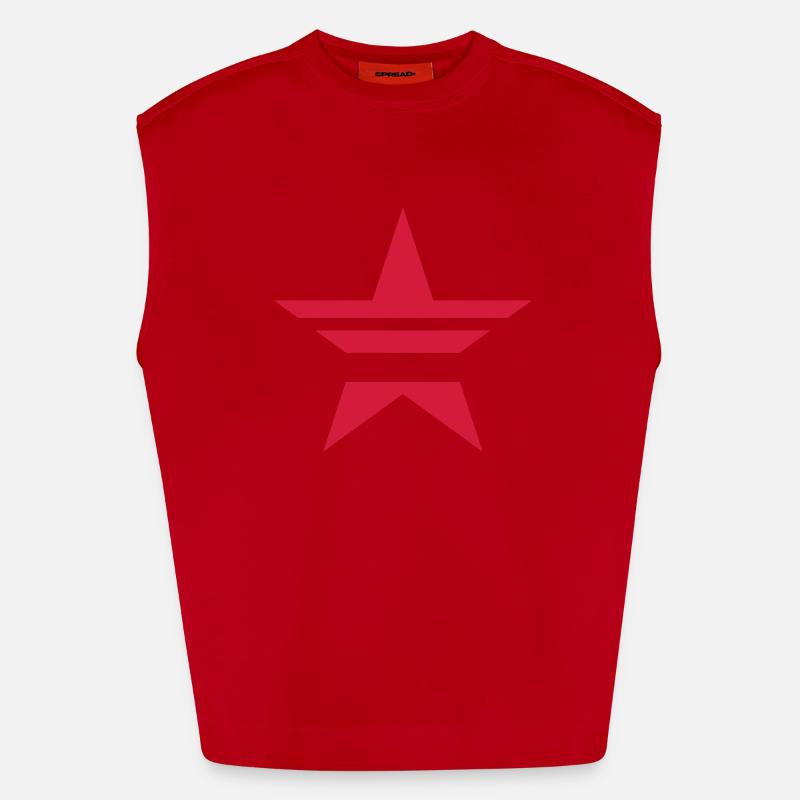 SHARP roten Ausschnitt STAR Heavyweight Oversized Organic Tank Top Made in EU
