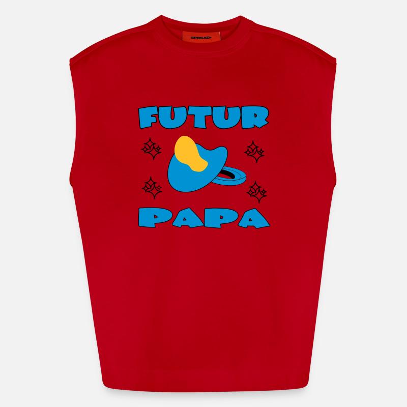FUTUR PAPA Débardeur bio épais oversize fabriqué en UE
