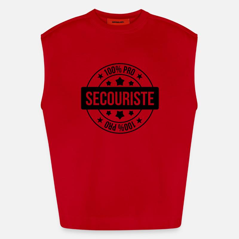 Secourisme / Secouriste / Secours / Secourir Débardeur bio épais oversize fabriqué en UE