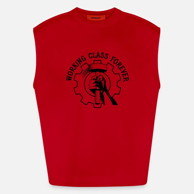 working class forever Heavyweight Oversized Organic Tank Top Made in EU