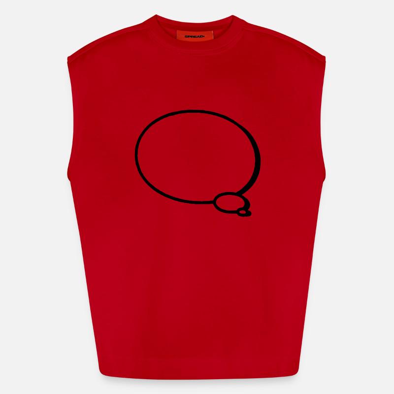 thinking bubble around Heavyweight Oversized Organic Tank Top Made in EU
