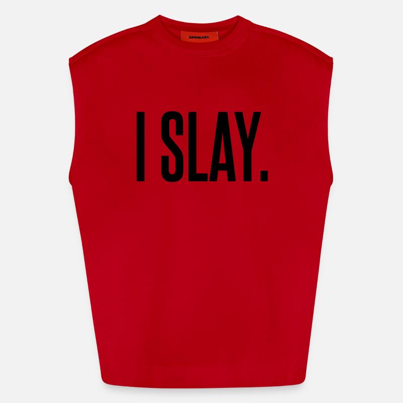 I slay Heavyweight Oversized Organic Tank Top Made in EU