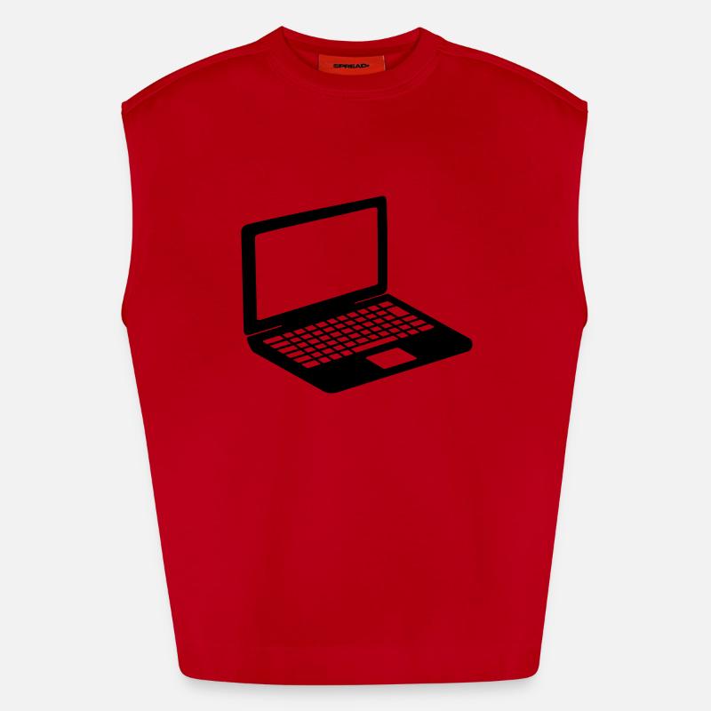 laptop notebook tablet computer pc mobil bildschir Heavyweight Oversized Organic Tank Top Made in EU
