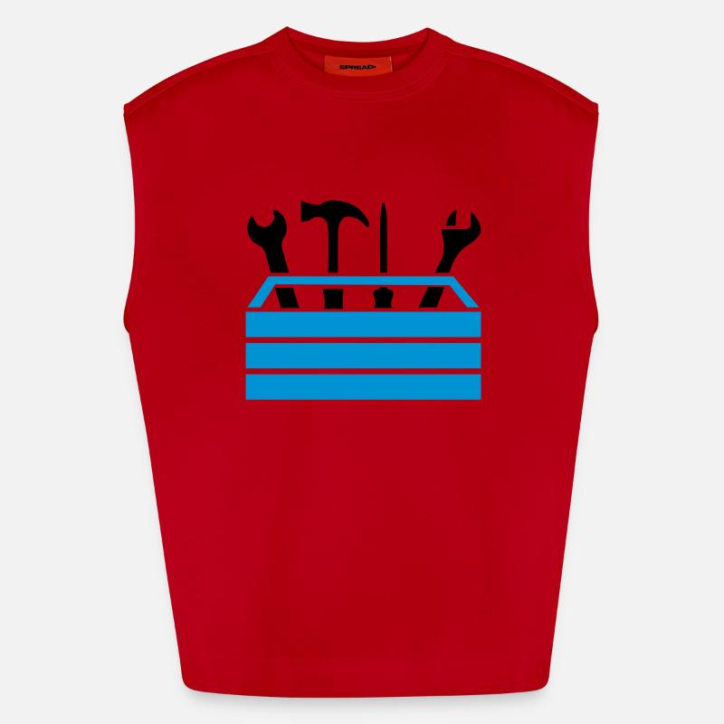 Tools Workshop Toolbox Heavyweight Oversized Organic Tank Top Made in EU