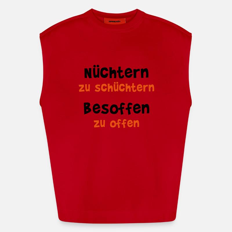 Nüchtern zu schüchtern Heavyweight Oversized Organic Tank Top Made in EU