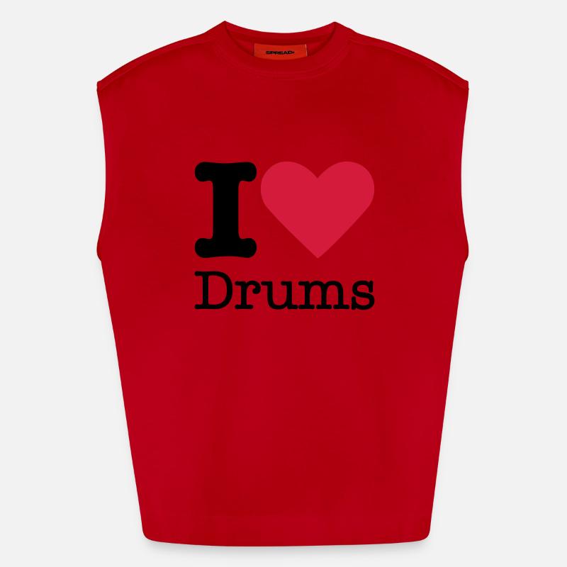 J'aime Drums Débardeur bio épais oversize fabriqué en UE