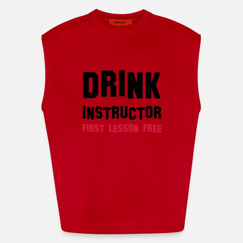 drink instructor Heavyweight Oversized Organic Tank Top Made in EU