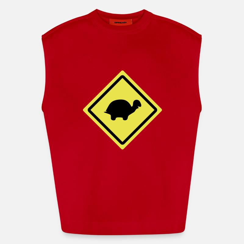 turtle roadsign Débardeur bio épais oversize fabriqué en UE