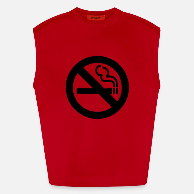 Interdiction de fumer Débardeur bio épais oversize fabriqué en UE