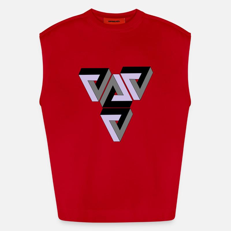 Penrose Triangle Heavyweight Oversized Organic Tank Top Made in EU
