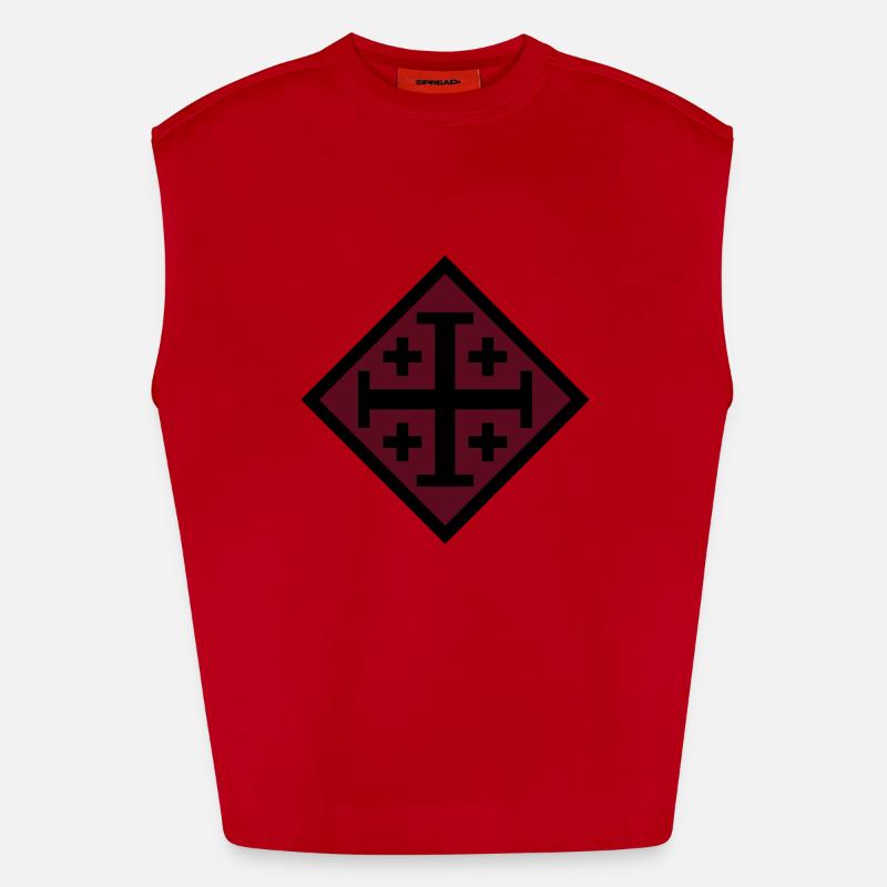 Croix de Jérusalem Débardeur bio épais oversize fabriqué en UE