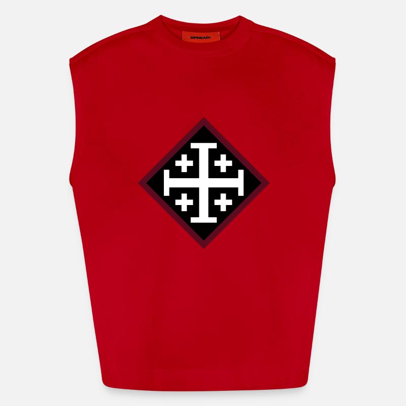 Croix de Jérusalem Débardeur bio épais oversize fabriqué en UE