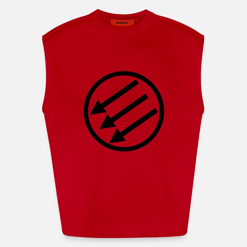 Turning Pfeile - Heavyweight Oversized Organic Tank Top Made in EU - red