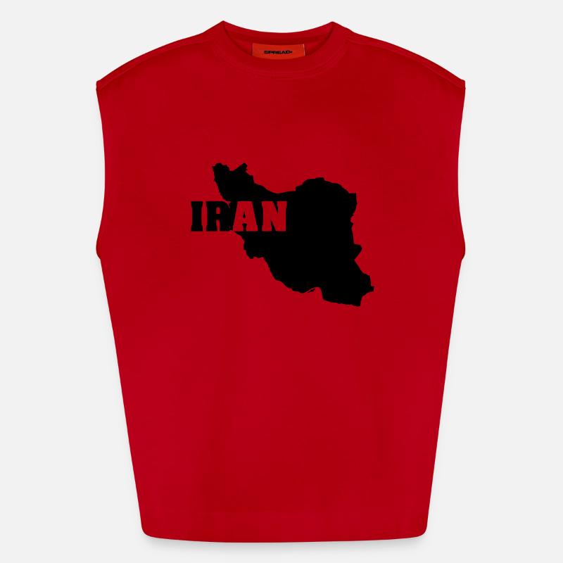 Iran (ID: 002004) Débardeur bio épais oversize fabriqué en UE